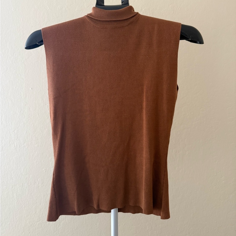 Tina Hagen Sleeveless Brown Muscle Tee